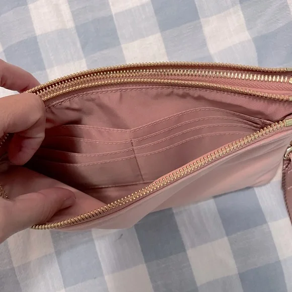 LIMITED Lululemon VELVET blush pink wristlet Bags